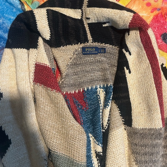 Multicolor Knit Belted Cardigan - Picture 2 of 2